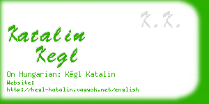 katalin kegl business card